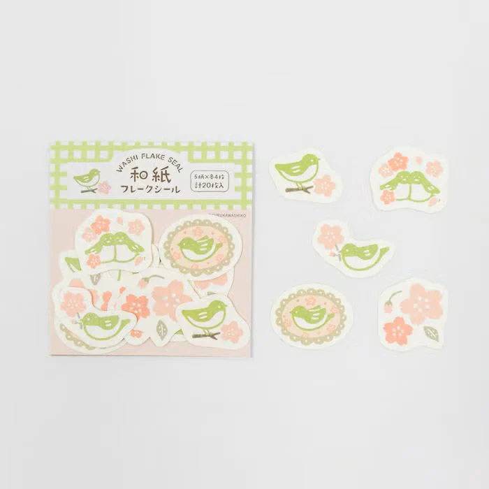 Furukawashiko | Pegatinas Flake Cherry Blossoms and Nightingale - Image 2
