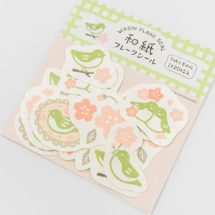 Furukawashiko | Pegatinas Flake Cherry Blossoms and Nightingale - Image 3