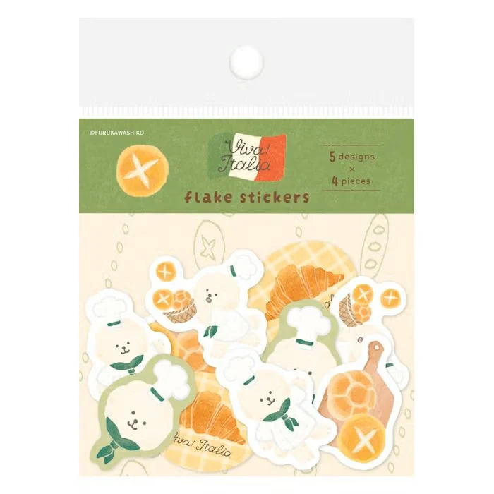 Furukawashiko | Pegatinas Flake Viva Italia Bread Dog