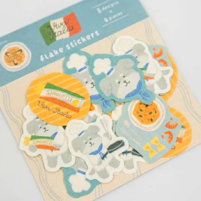 Furukawashiko | Pegatinas Flake Viva Italia Pasta Dog - Image 3