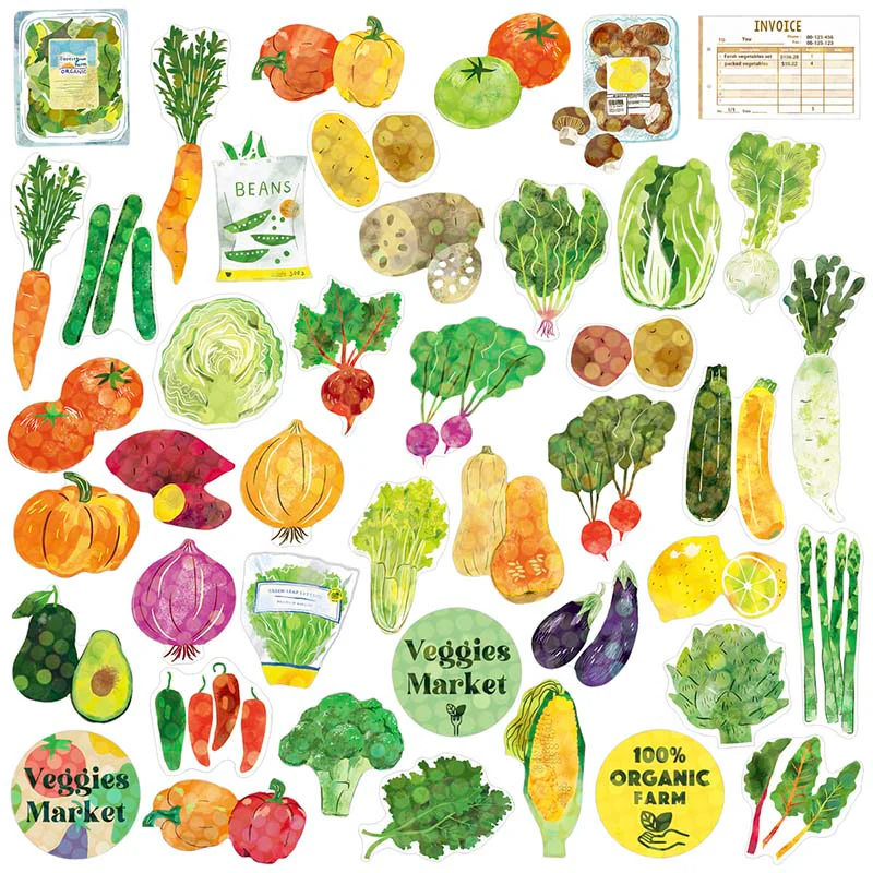 Greeting Life | Caja de Pegatinas Haco Veggies Market - Image 2
