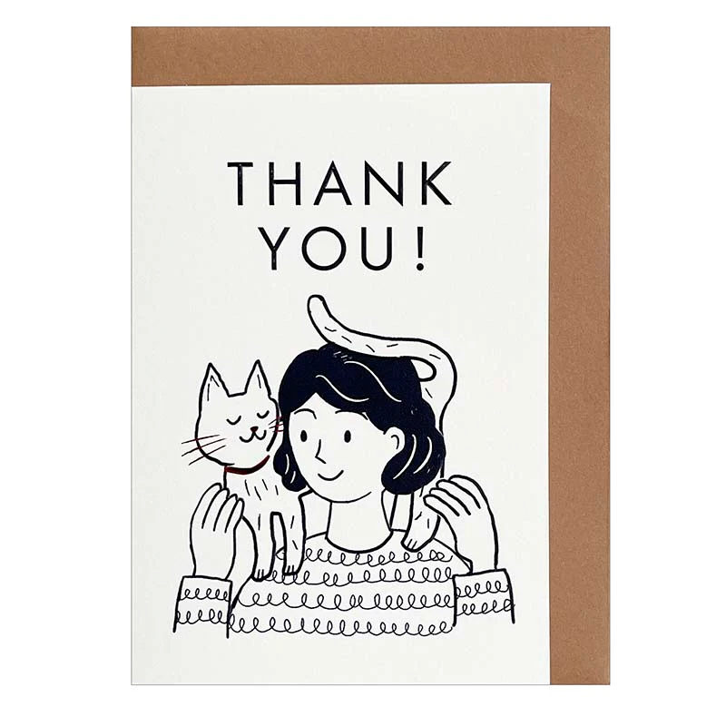 Greeting Life | Tarjeta de Felicitación Mini Best Friend Thank You Red Cat