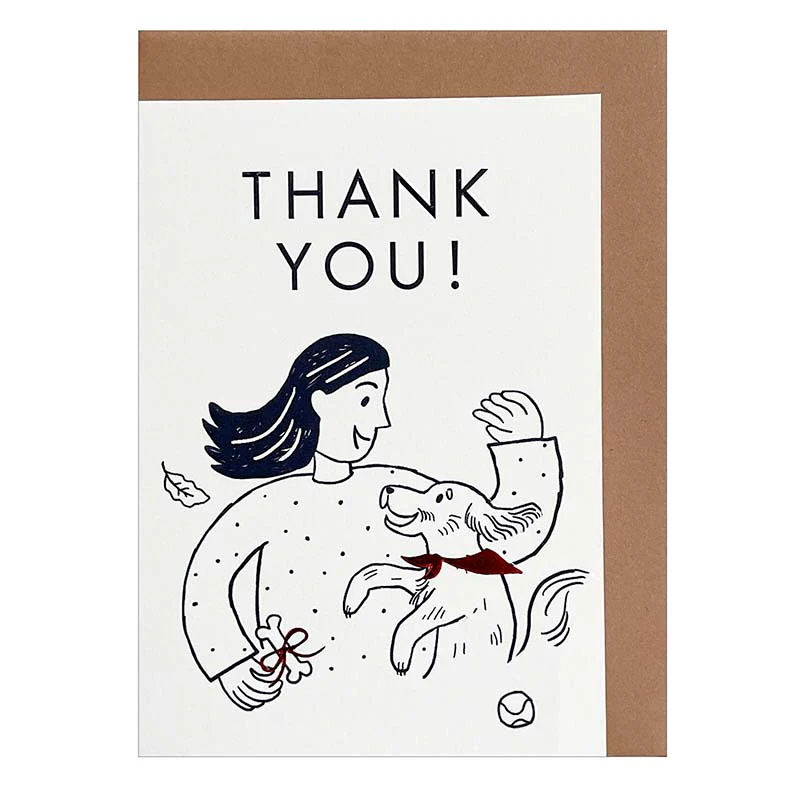 Greeting Life | Tarjeta de Felicitación Mini Best Friend Thank You Red Dog