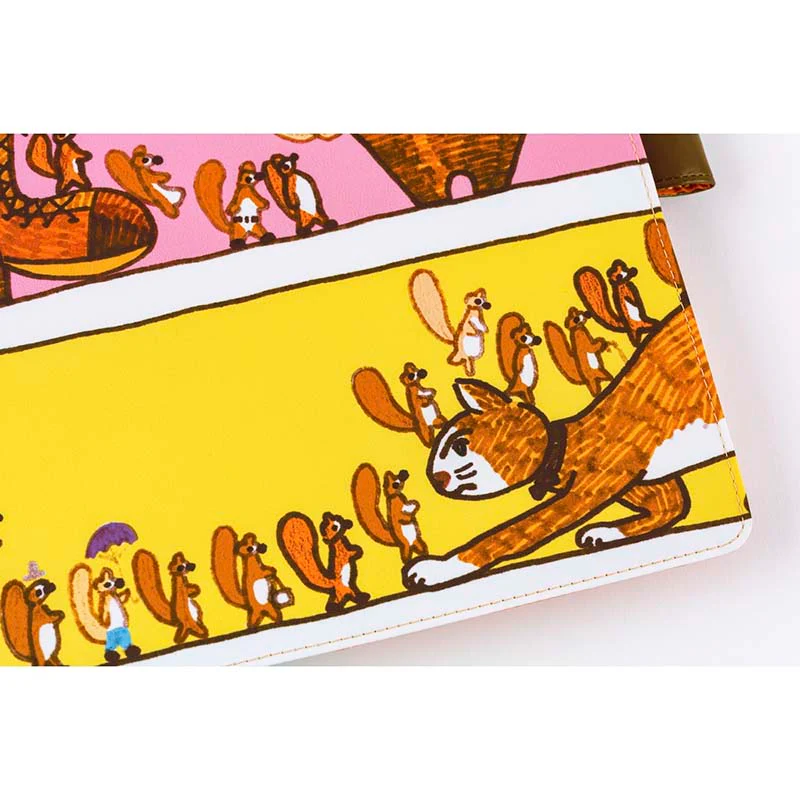 Hobonichi | Agenda Hobonichi Cousin A5 100%ORANGE: Where’s the Squirrel Going 2026 - Image 5