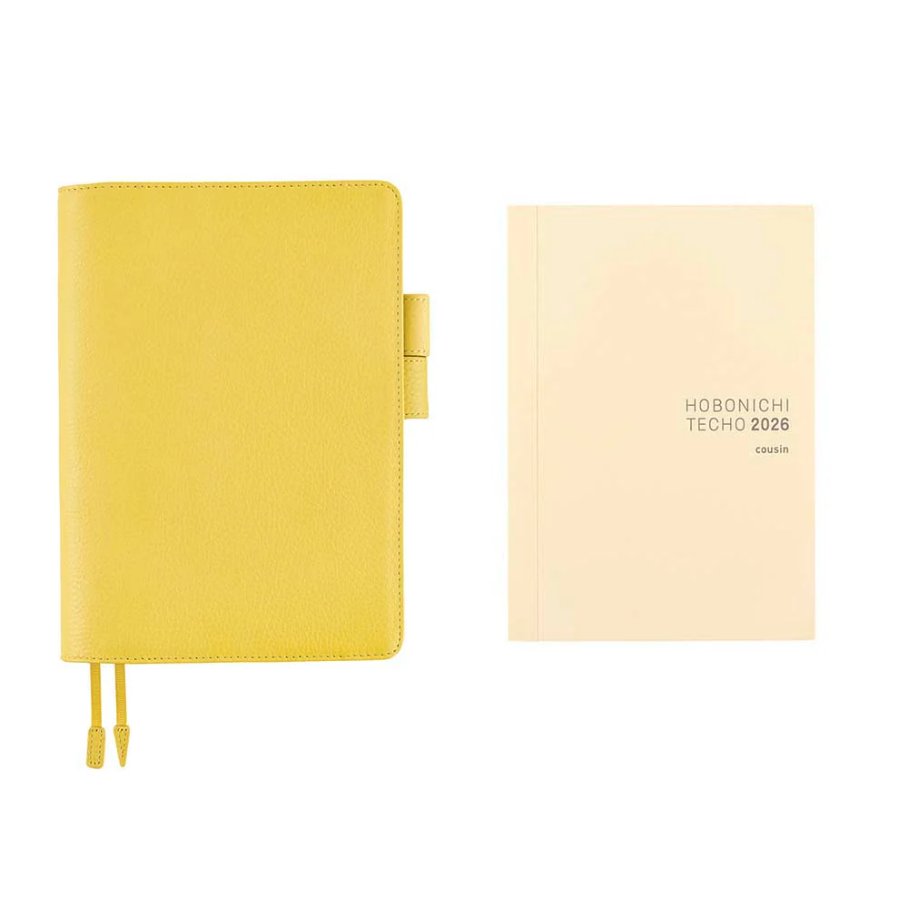 Hobonichi | Agenda Hobonichi Cousin A5 Leather: Brilliant Yellow 2026 - Image 10
