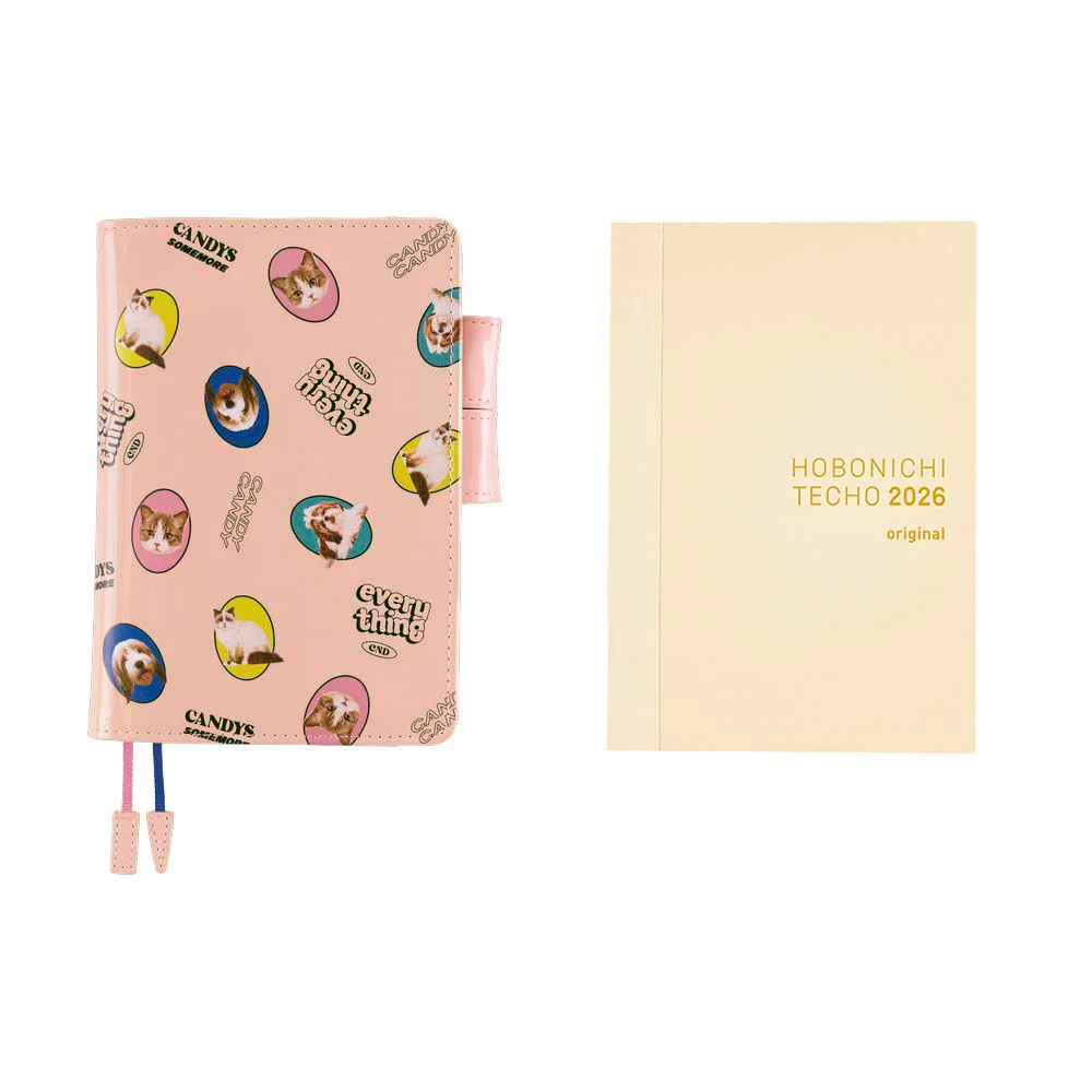 Hobonichi | Agenda Hobonichi Techo A6 Candy Stripper: Random Dog & Cat (Pink) 2026 - Image 11