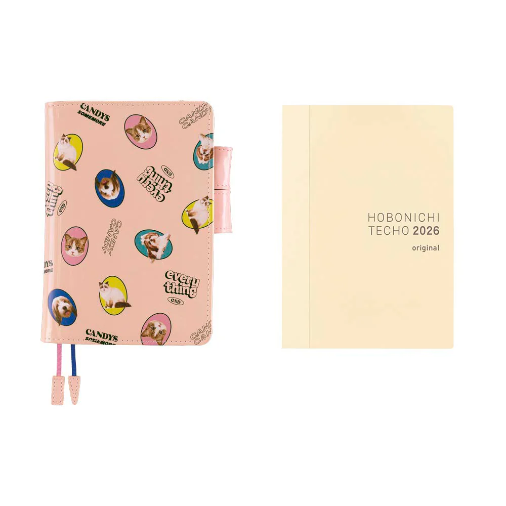 Hobonichi | Agenda Hobonichi Techo A6 Candy Stripper: Random Dog & Cat (Pink) 2026 - Image 12