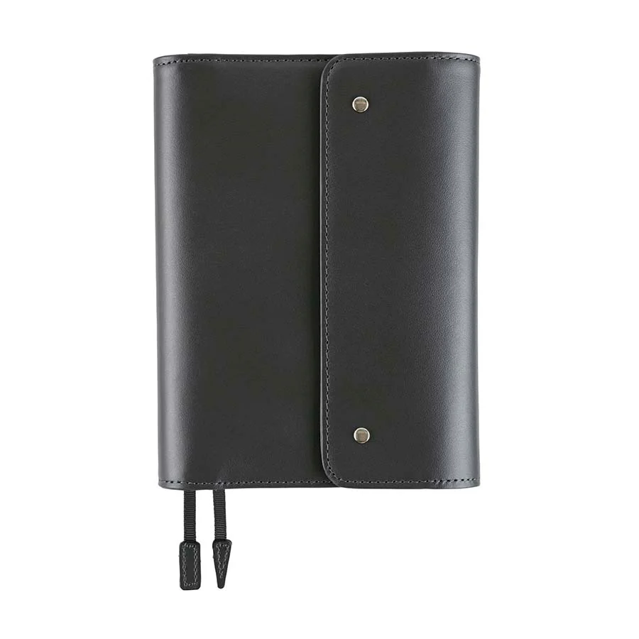 Hobonichi | Agenda Hobonichi Techo A6 Leather: Charcoal Gray 2026