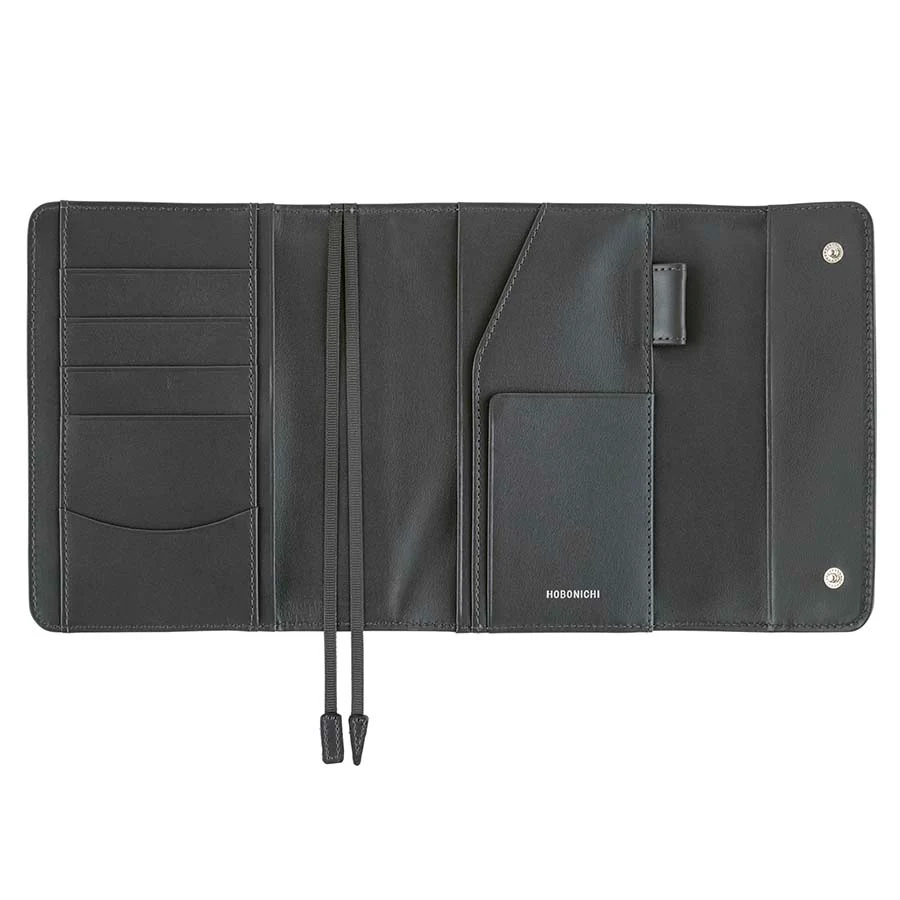 Hobonichi | Agenda Hobonichi Techo A6 Leather: Charcoal Gray 2026 - Image 5