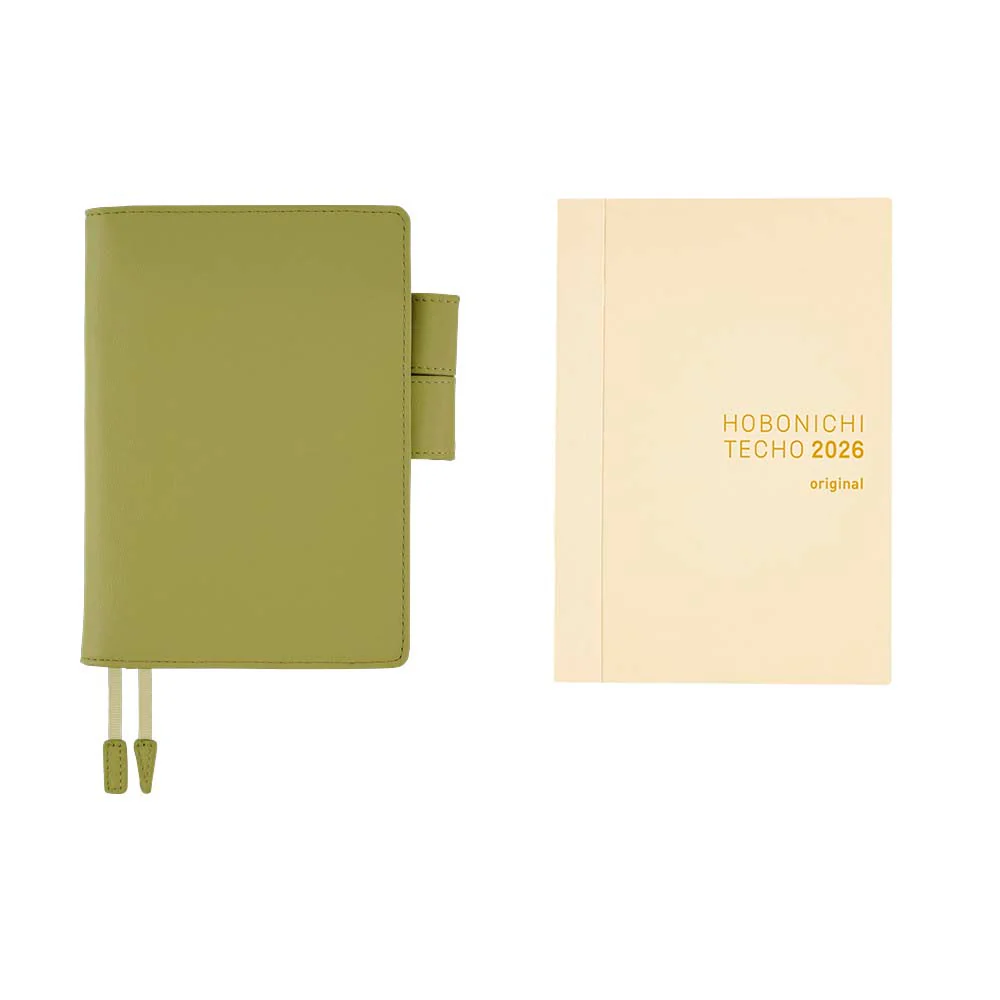 Hobonichi | Agenda Hobonichi Techo A6 Leather: Sage Green 2026 - Image 11