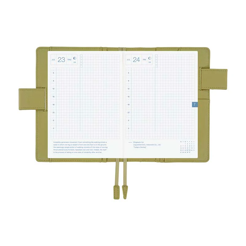 Hobonichi | Agenda Hobonichi Techo A6 Leather: Sage Green 2026 - Image 8
