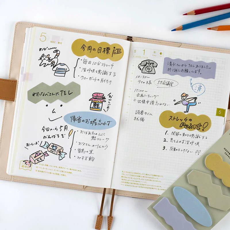 Hobonichi | Notas Adhesivas TSUKI no IRO Shape - Image 3