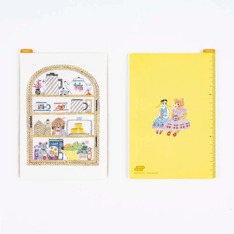 Hobonichi | Plantilla de Escritura Pencil Board A6 Iyo Okumi: Happy Tea Time - Teapot Shelf - Image 2