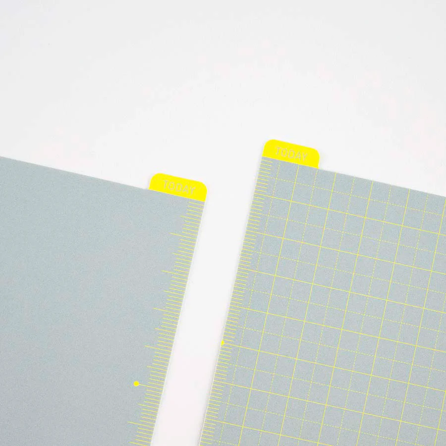 Hobonichi | Plantilla de Escritura Pencil Board Weeks Ice Gray x Yellow - Image 2