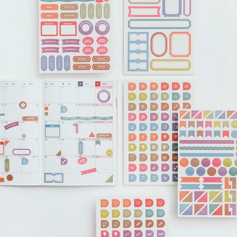 Hobonichi | Set de Pegatinas TSUKI no IRO Schedule - Image 16