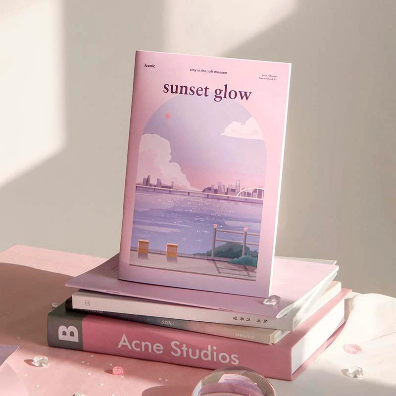 Iconic | Cuaderno lsangjip A5 Sunset Glow (Rayas) - Image 2