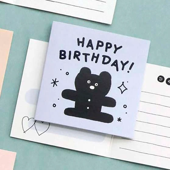 Iconic | Mini Tarjeta de Felicitación Doodle Happy Birthday Blue - Image 2