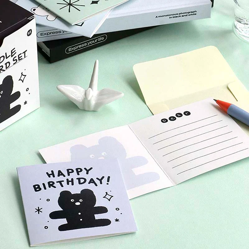 Iconic | Mini Tarjeta de Felicitación Doodle Happy Birthday Blue - Image 3