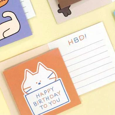 Iconic | Mini Tarjeta de Felicitación Doodle Happy Birthday To You Orange - Image 2
