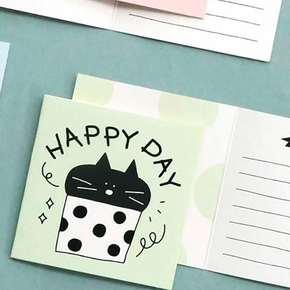 Iconic | Mini Tarjeta de Felicitación Doodle Happy Day Green - Image 2
