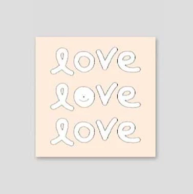 Iconic | Mini Tarjeta de Felicitación Doodle Love Love Love