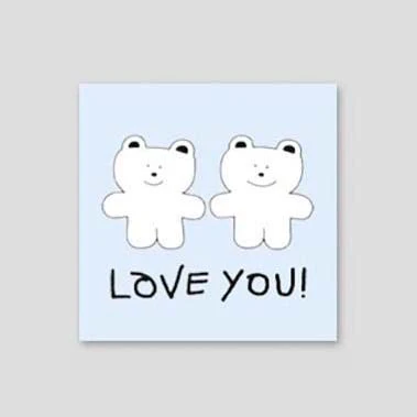 Iconic | Mini Tarjeta de Felicitación Doodle Love You Blue