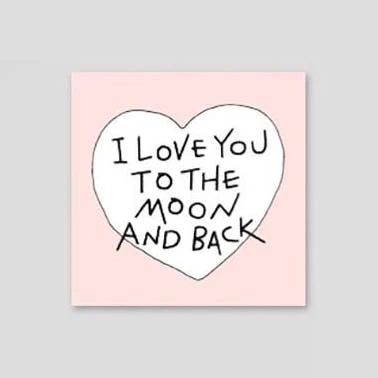 Iconic | Mini Tarjeta de Felicitación Doodle Love You To The Moon