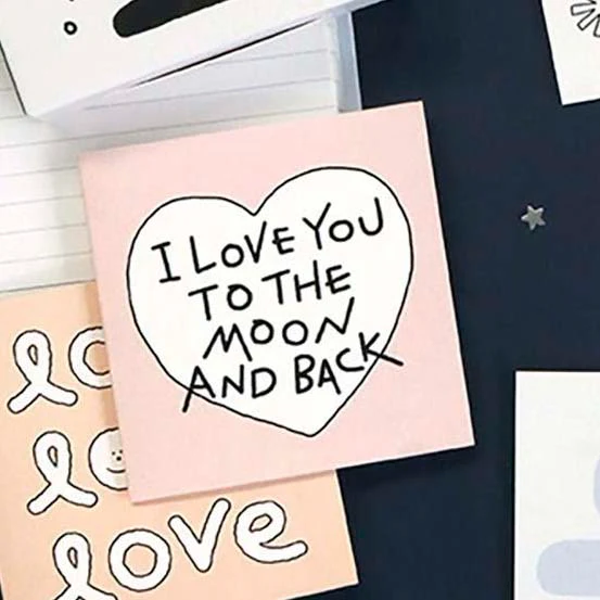 Iconic | Mini Tarjeta de Felicitación Doodle Love You To The Moon - Image 2
