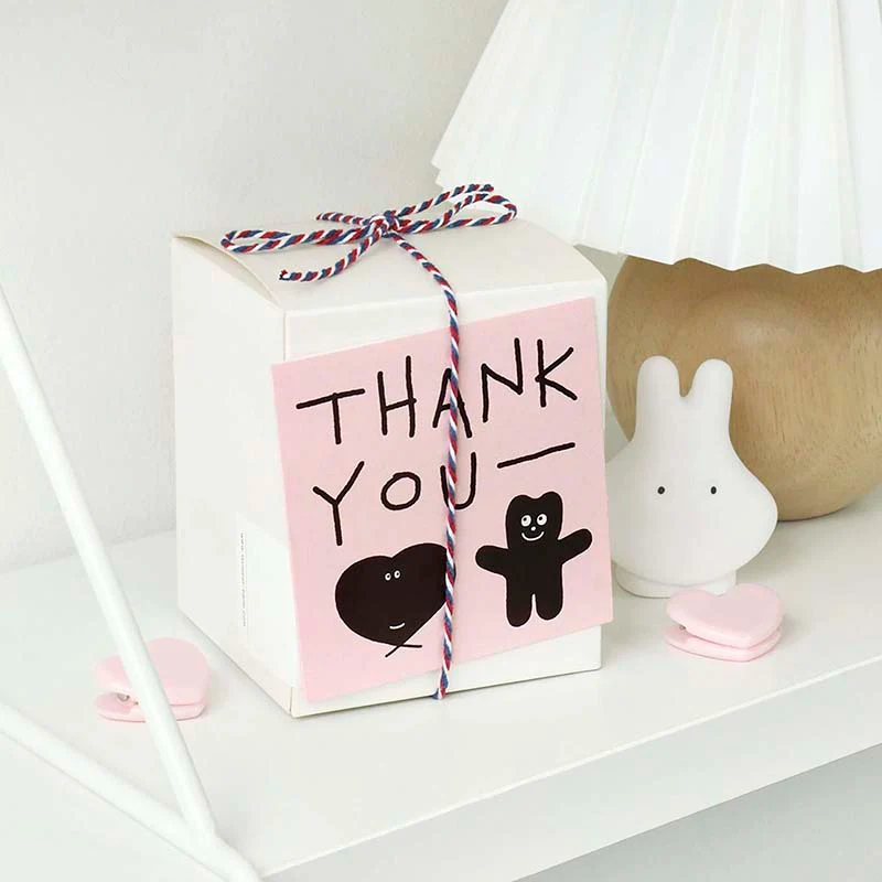 Iconic | Mini Tarjeta de Felicitación Doodle Thank You Pink - Image 2