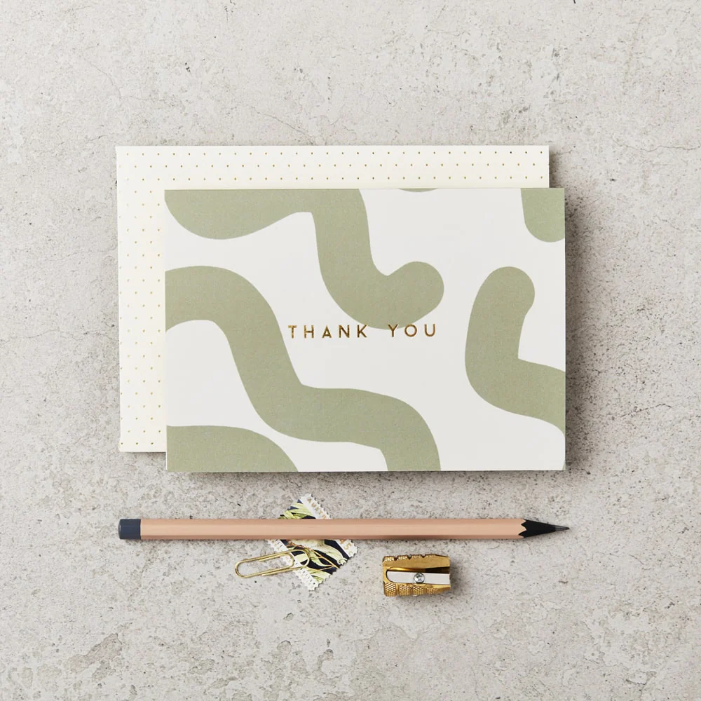 Katie Leamon | Tarjeta de Agradecimiento Green Mallow Thank You