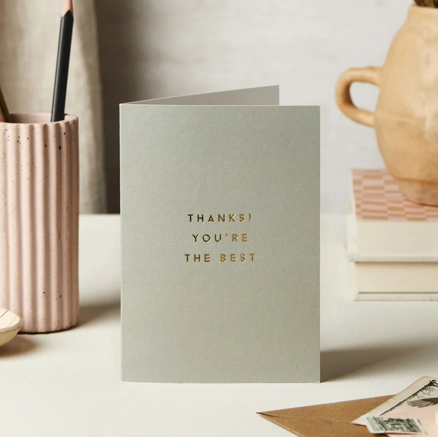 Katie Leamon | Tarjeta de Agradecimiento Sage Colour Block