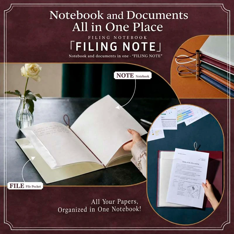 King Jim | Cuaderno Archivador Filing Note A4 Red - Image 2