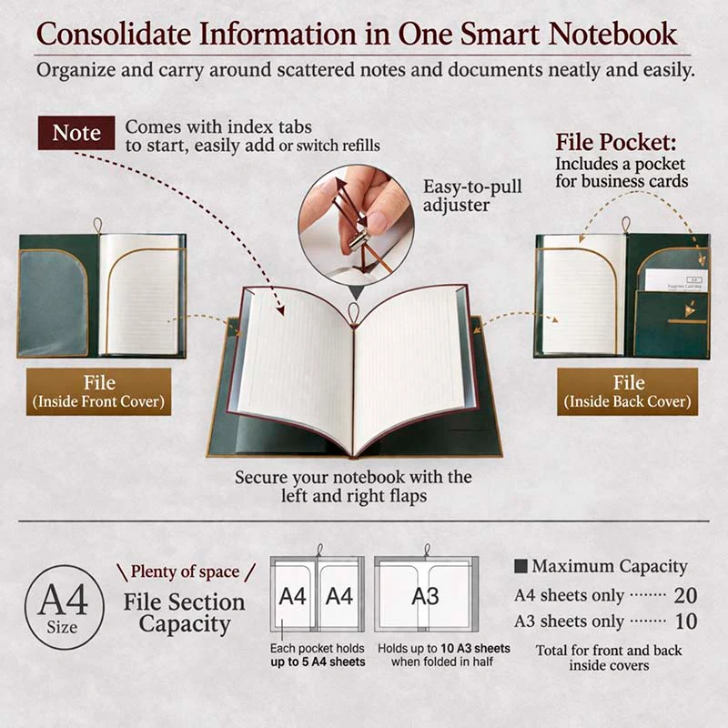 King Jim | Cuaderno Archivador Filing Note A4 Red - Image 3