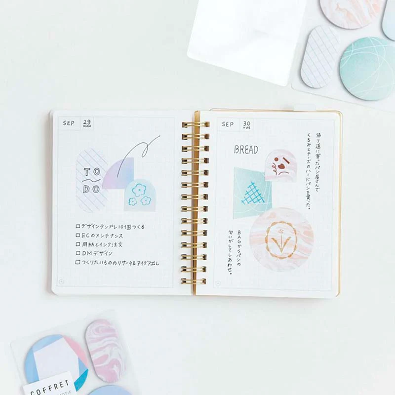 King Jim | Notas Adhesivas HITOTOKI Coffret Lagoon Blue - Image 7