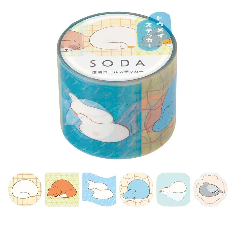 King Jim | Pegatinas en Rollo SODA Transparent Pet Relaxed (30mm)