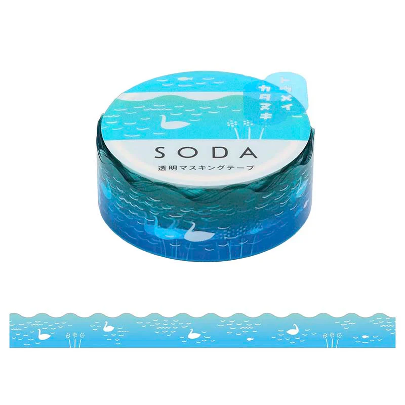 King Jim | SODA Transparent Pet Tape Swan (15mm)
