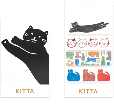 King Jim | Washi Tape Precortado KITTA Basic Cats - Image 2