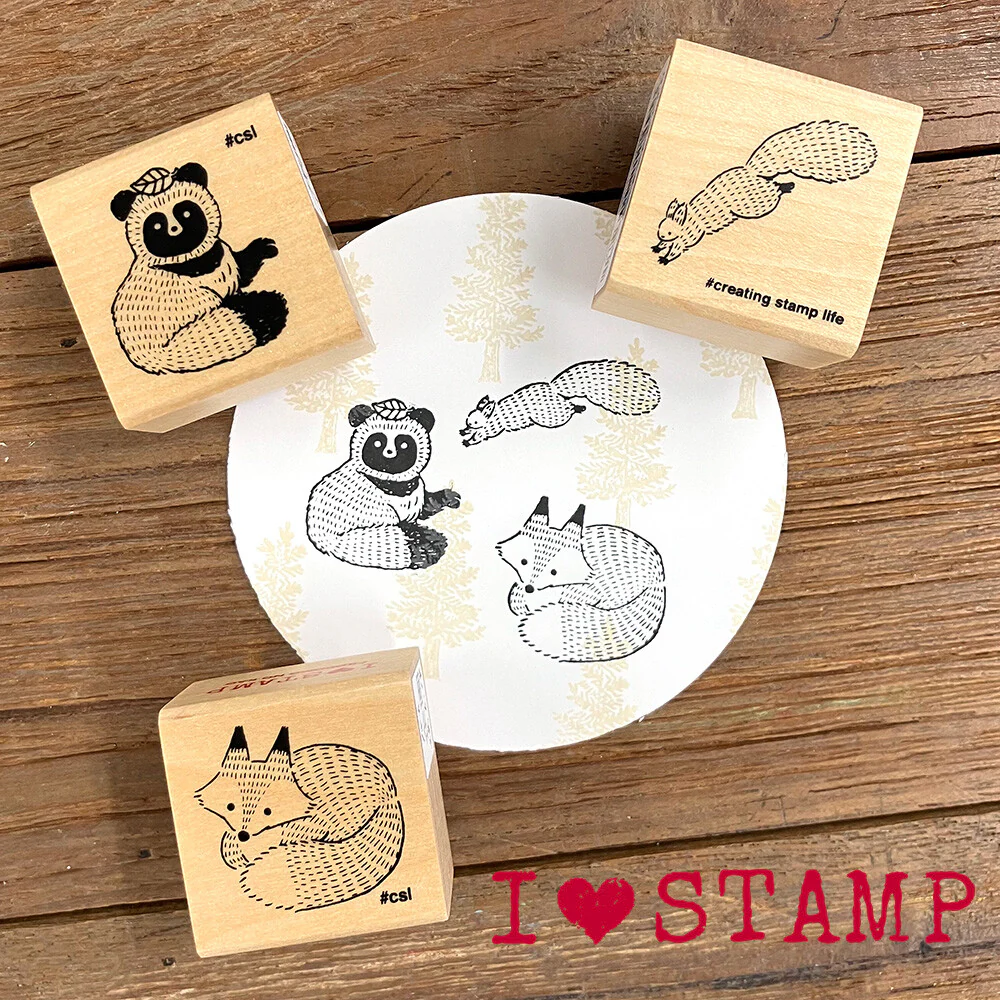 Kodomo No Kao | Sello I Love Stamp Hokkaido Raccoon - Image 5