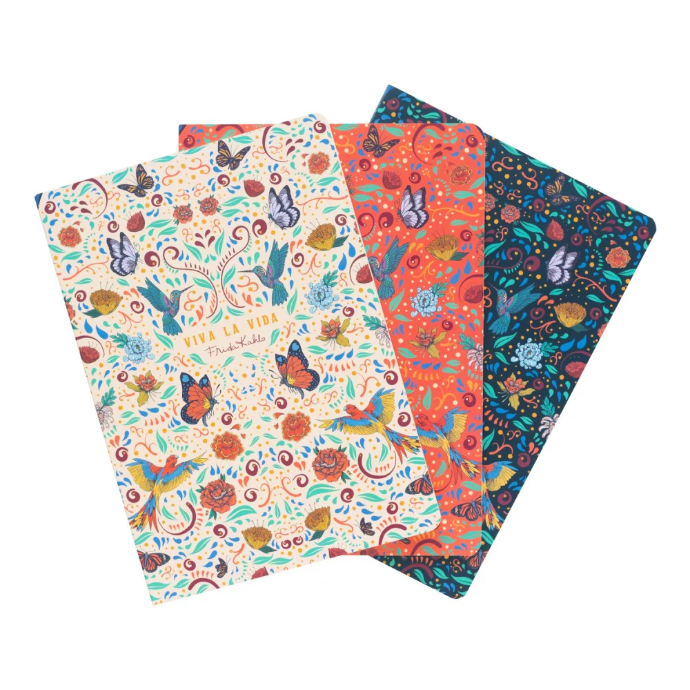 Kokonote | Pack de 3 Cuadernos A5 Frida Kahlo Viva La Vida
