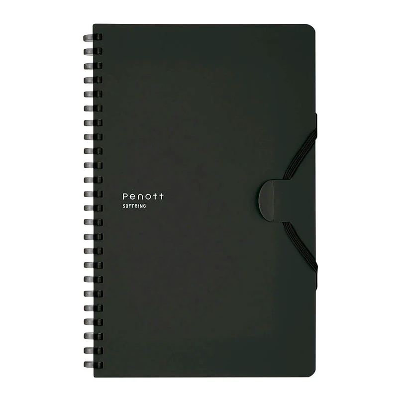 Kokuyo | Cuaderno Soft Ring Penott A5 Black (Cuadros)