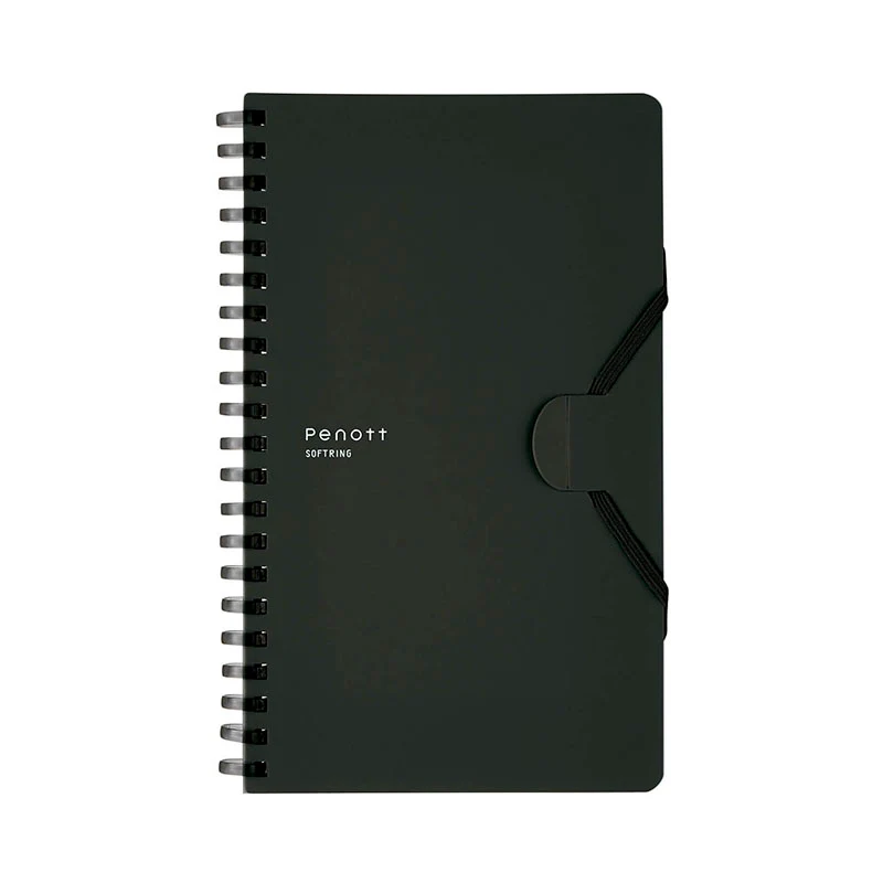 Kokuyo | Cuaderno Soft Ring Penott B6 Black (Cuadros)
