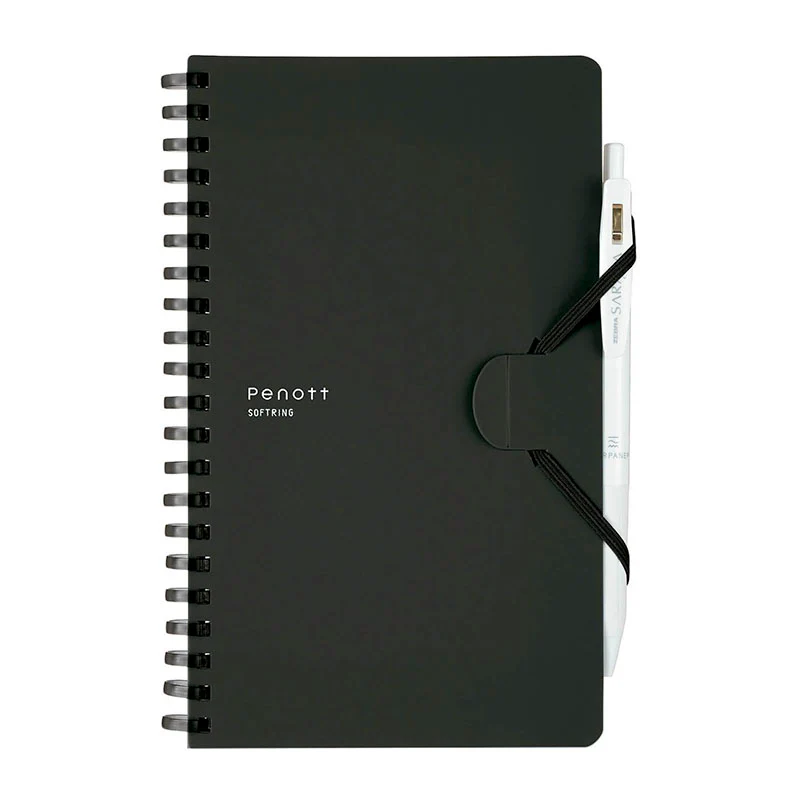 Kokuyo | Cuaderno Soft Ring Penott B6 Black (Cuadros) - Image 2