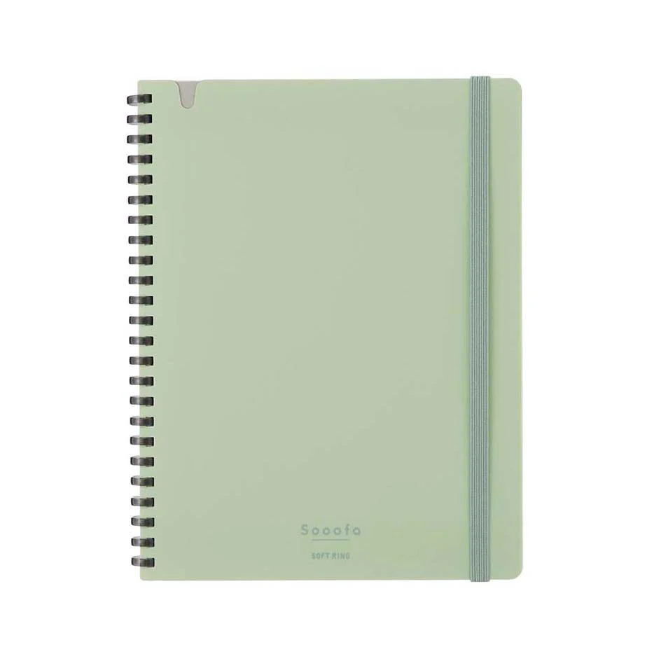 Kokuyo | Cuaderno Soft Ring Sooofa A5 Green (Cuadros)
