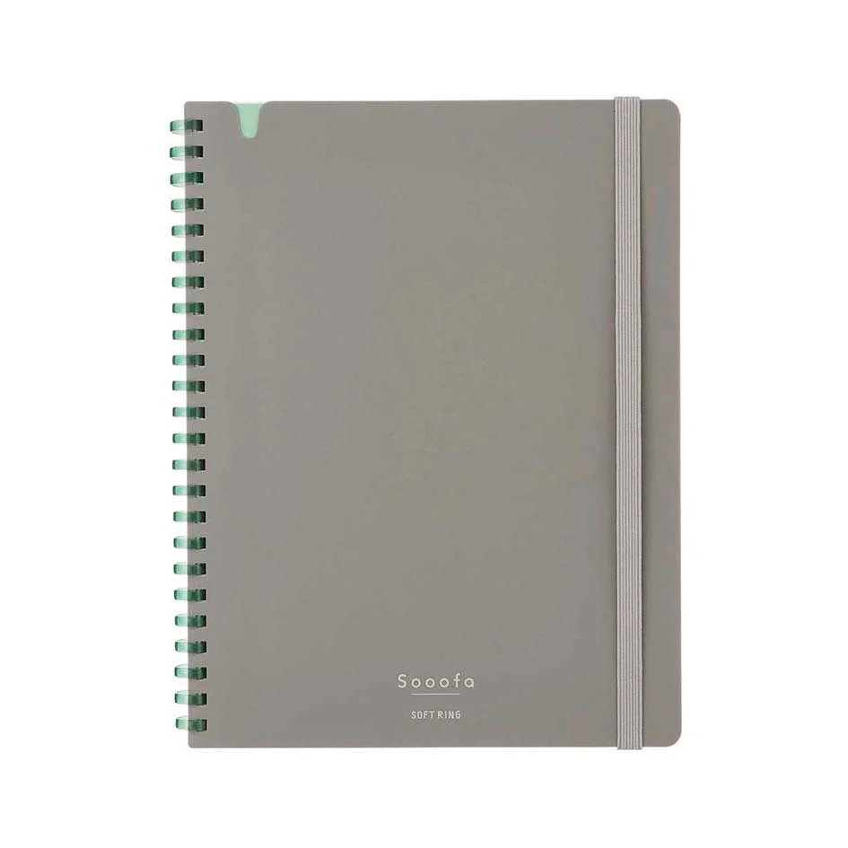Kokuyo | Cuaderno Soft Ring Sooofa A5 Warm Gray (Cuadros)