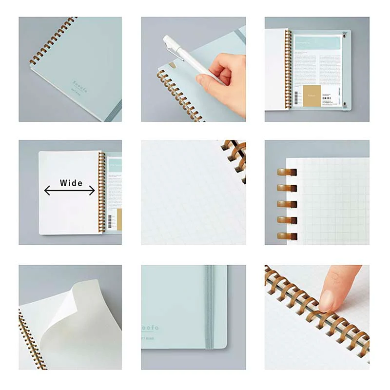 Kokuyo | Cuaderno Soft Ring Sooofa A6 Green (Cuadros) - Image 8