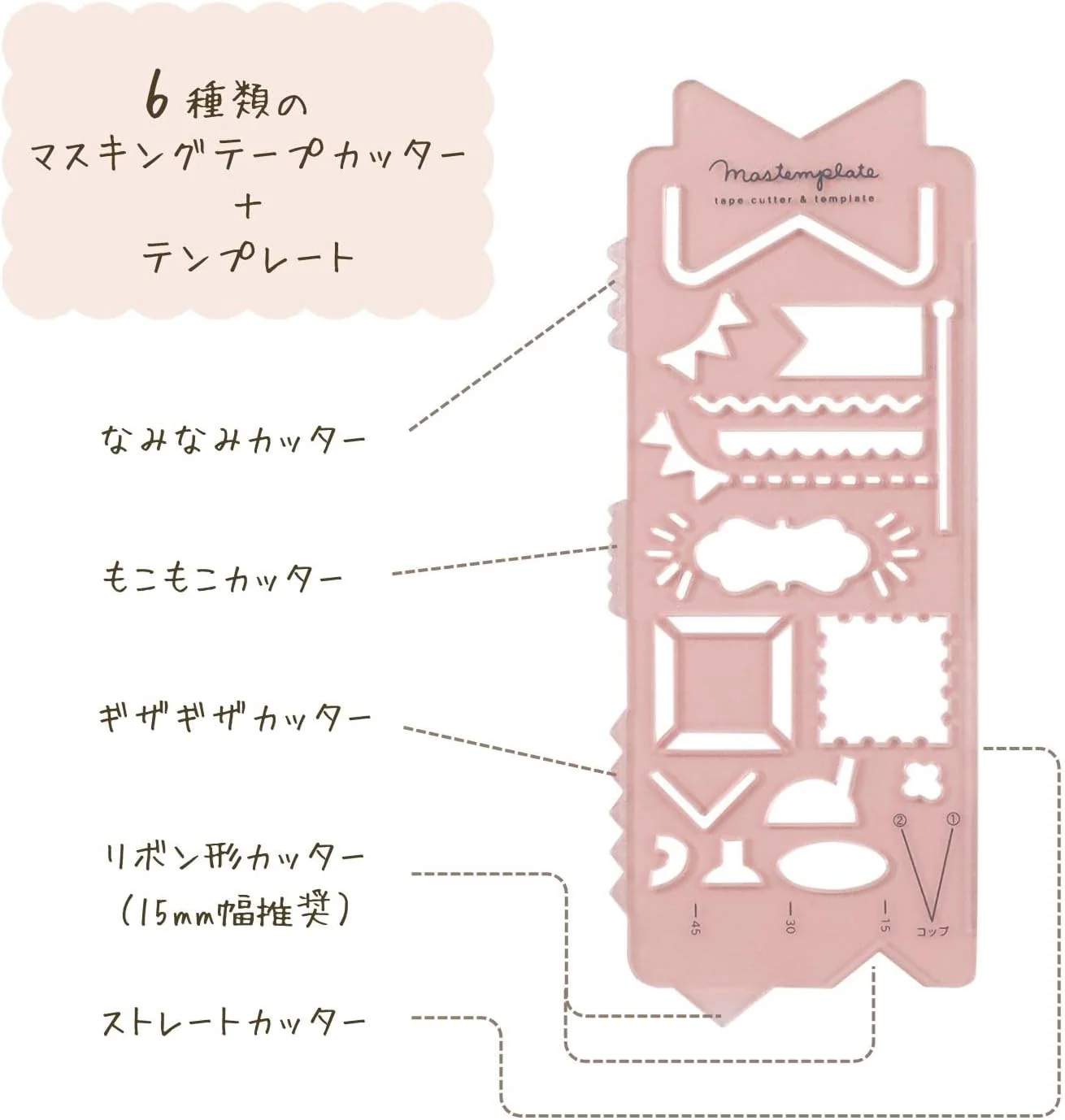 Kutsuwa | Plantilla Stencil Mastemplate Ribbon - Image 3