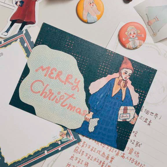 La Dolce Vita | Postal Christmas Red Hat