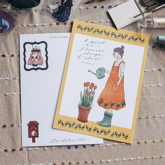 La Dolce Vita | Postal Gardener Girl