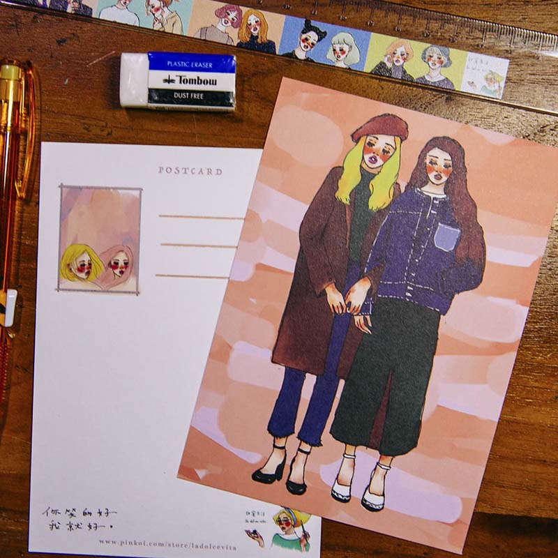 La Dolce Vita | Postal Winter Good Friends