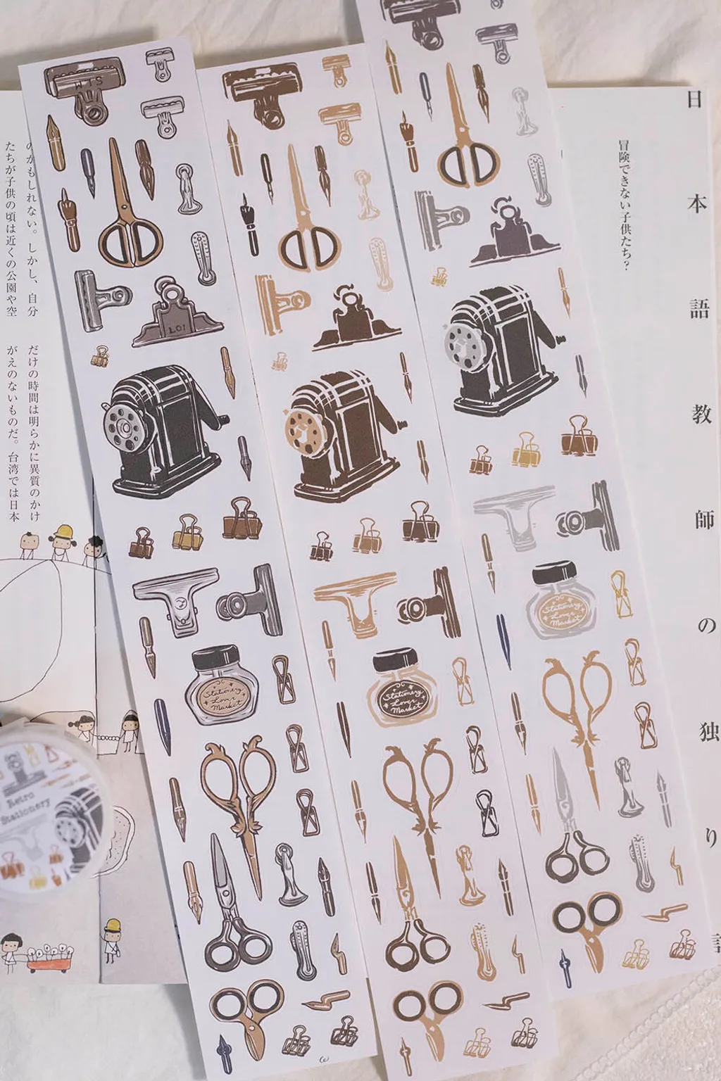 Loi Design | Pegatinas en Rollo Retro Stationery Die-Cut Paper Tape - Image 5